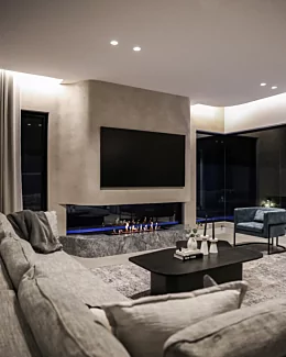 EcoSmart Fire XL1200 bioethanol burner brings modern indoor fireplace design to Project Emerson by Jajo & Co