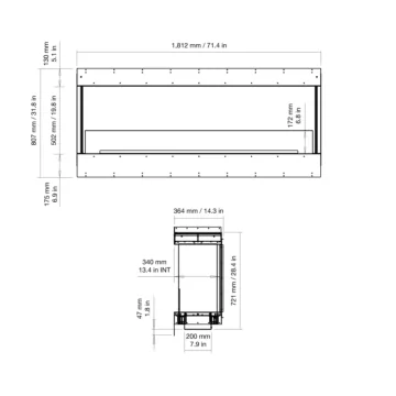 Flex 68BY Bay Fireplace
