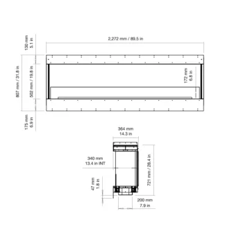 Flex 86BY Bay Fireplace