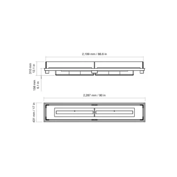Linear 90 Fire Pit Kit