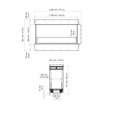 Flex 42PN Peninsula Fireplace
