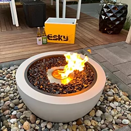 We left a module out of this decking creation to