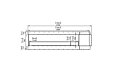 Flex 104PN.BXR Peninsula - Technical Drawing / Front by EcoSmart Fire