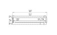 Flex 122LC Left Corner - Technical Drawing / Front by EcoSmart Fire