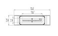 Linear Curved 65 Fireplace Insert - Technical Drawing / Top by EcoSmart Fire
