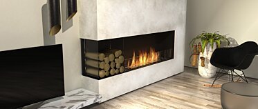 Living Room - Corner fireplace ideas