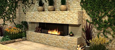 Outdoor Setting - Bay corner fireplaces
