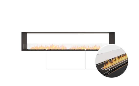 Flex 104DB Double Sided - Ethanol - Black / Black / Installed View by EcoSmart Fire