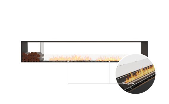 Flex 122DB.BX1 Double Sided - Ethanol - Black / Black / Installed View by EcoSmart Fire