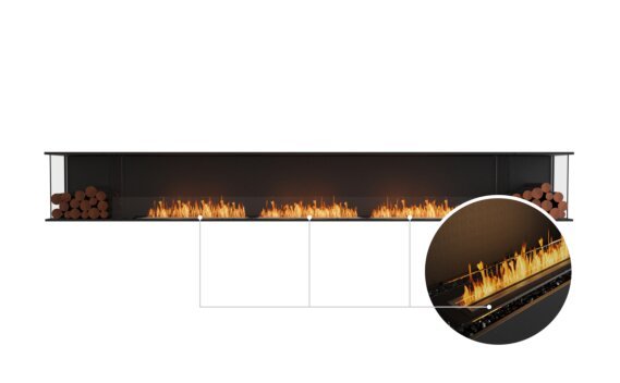 Flex 158 - Ethanol - Black / Black / Installed view - Logs not included by EcoSmart Fire
