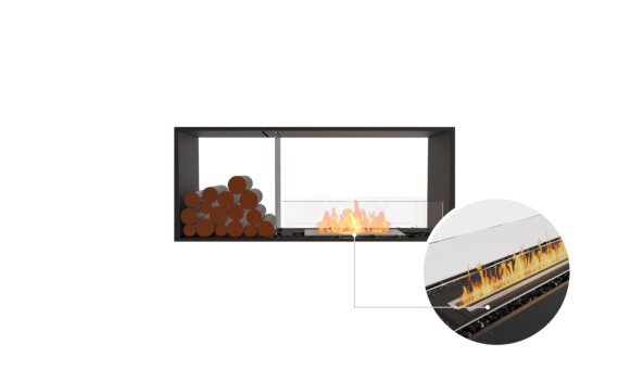 Flex 50DB.BX1 Double Sided - Ethanol - Black / Black / Installed View by EcoSmart Fire