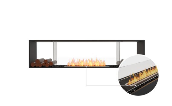 Flex 86DB.BX2 Double Sided - Ethanol - Black / Black / Installed view - Logs not included by EcoSmart Fire