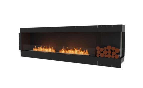 Flex 104RC.BXR Right Corner - Ethanol / Black / Uninstalled view - Logs not included by EcoSmart Fire