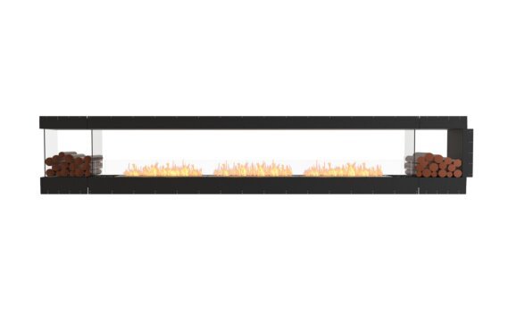 Flex 158PN.BX2 Peninsula - Ethanol / Black / Uninstalled view - Logs not included by EcoSmart Fire