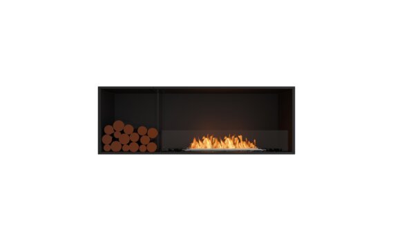 Flex 60SS.BXL Single Sided - Ethanol / Black / Installed view - Logs not included by EcoSmart Fire