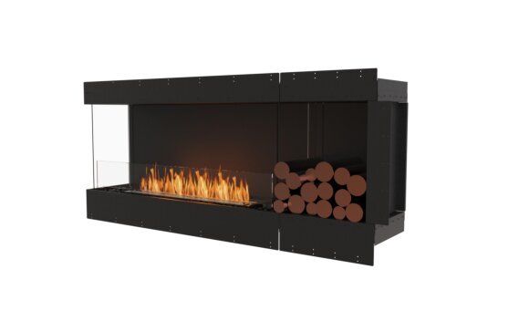 Flex 68LC.BXR Left Corner - Ethanol / Black / Uninstalled view - Logs not included by EcoSmart Fire