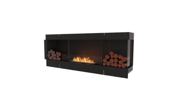 Flex 78RC.BX2 Right Corner - Ethanol / Black / Uninstalled view - Logs not included by EcoSmart Fire