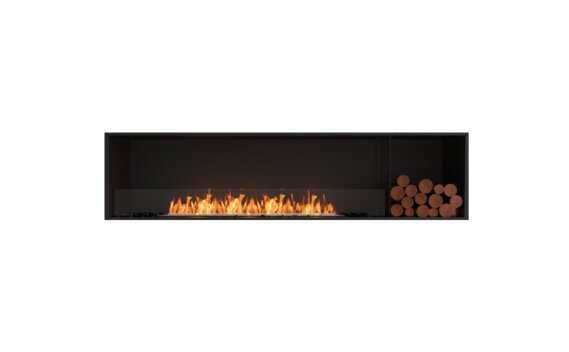 Flex 86SS.BXR Single Sided - Ethanol / Black / Installed view - Logs not included by EcoSmart Fire