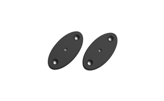 Oval Mounting Plate Black - Black by Heatscope Heaters