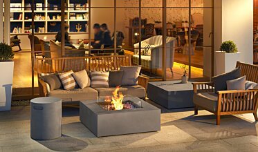 Grid Coffee Table - In-Situ Image by EcoSmart Fire