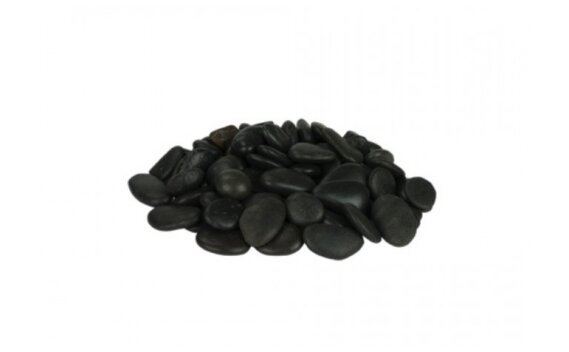Small Black Stones Decorative Media - Black by EcoSmart Fire