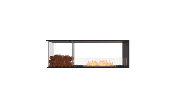 Flex 60PN.BXL Peninsula - Ethanol / Black / Installed view - Logs not included by EcoSmart Fire