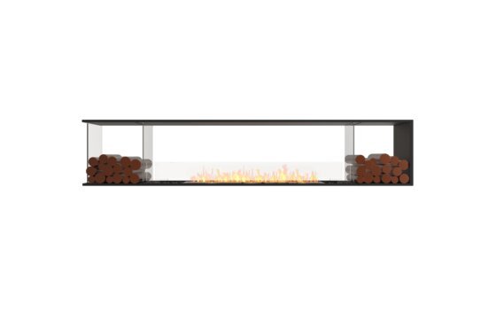Flex 104PN.BX2 Peninsula - Ethanol / Black / Installed view - Logs not included by EcoSmart Fire
