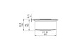 AB8 Ethanol Burner - Technical Drawing / Front by EcoSmart Fire