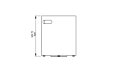Station Stool - Technical Drawing / Front by EcoSmart Fire