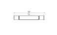 Flex 104PN.BX2 Peninsula - Technical Drawing / Top by EcoSmart Fire