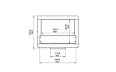 Firebox 900DB Fireplace Insert - Technical Drawing / Front by EcoSmart Fire