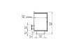 Firebox 900DB Fireplace Insert - Technical Drawing / Side by EcoSmart Fire