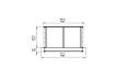 Firebox 900DB Fireplace Insert - Technical Drawing / Top by EcoSmart Fire
