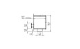 Firebox 1200DB Fireplace Insert - Technical Drawing / Side by EcoSmart Fire