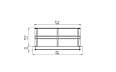 Firebox 1200DB Fireplace Insert - Technical Drawing / Top by EcoSmart Fire