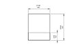 D60 Fire Screen Black Fireplace Screen - Technical Drawing / Front by EcoSmart Fire