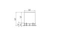 Loft 3 Fireplace Screen - Technical Drawing / Front by EcoSmart Fire