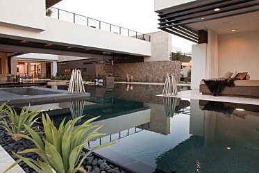 New American Home  - Fire pits