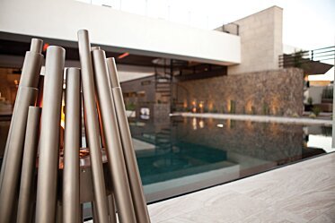 New American Home  - Fire pits