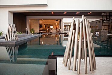 New American Home  - Fire pits