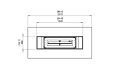 Gin 90 (Bar) Fire Pit - Technical Drawing / Top by EcoSmart Fire