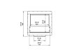 Firebox 650SS Fireplace Insert - Technical Drawing / Front by EcoSmart Fire