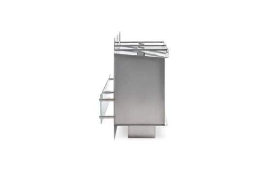 Firebox 1200SS Fireplace Insert - Ethanol / Stainless Steel / Side View by EcoSmart Fire