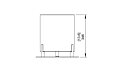 Loft Fire Screen Fireplace Screen - Technical Drawing / Front by EcoSmart Fire