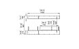 Flex 50IL.BX1 Island - Technical Drawing / Front by EcoSmart Fire