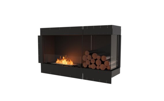 Flex 50RC.BXR Right Corner - Ethanol / Black / Uninstalled view - Logs not included by EcoSmart Fire