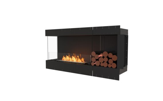 Flex 60LC.BXR Left Corner - Ethanol / Black / Uninstalled view - Logs not included by EcoSmart Fire