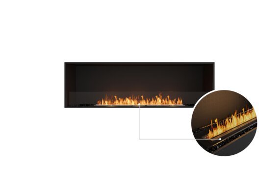Flex 68SS Single Sided - Ethanol - Black / Black / Installed View by EcoSmart Fire