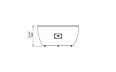 Pod 40 Fire Pit - Technical Drawing / Front by EcoSmart Fire