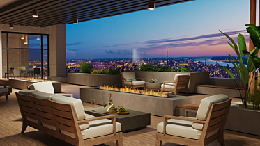 Flex 158BN.BX2 Bench - In-Situ Image by EcoSmart Fire